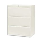 MT INTERNATIONAL Crédence Blanche monobloc 3 tiroirs, système anti-basculement - Dim L80 x H102 x P47 cm