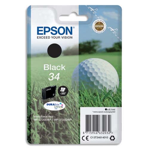 383677_d1-1.jpg EPSON Cartouche Jet d'Encre DURABrite Ultra Black ''Balle de Golf'' 34 (T3461) - C13T34614010 – Image 1