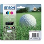 EPSON Multipack Cartouches Jet d'Encre DURABrite Ultra 4 coul ''Balle de Golf'' 34 (T3466) - C13T34664010