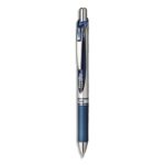 PENTEL Stylo à bille energel rétractable 0,7 mm. Encre à pigment infalsifiable Bleu marine.
