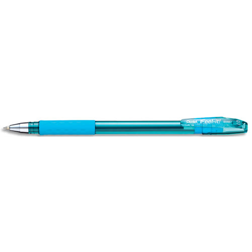 385144_d1.jpg PENTEL Stylo à bille IFEEL IT à capuchon 0,7mm. Encre Turquoise. – Image 1