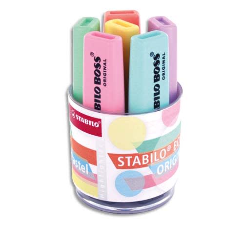 385189_d1.jpg STABILO BOSS ORIGINAL Pastel - Pot de 6 surligneurs - Coloris pastel – Image 1