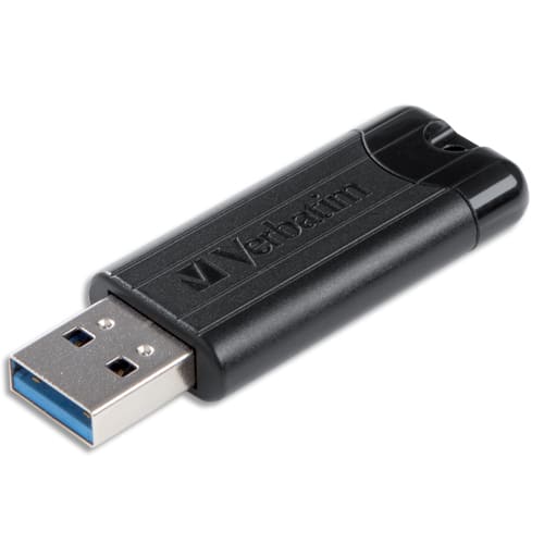 385366_d1-1.jpg VERBATIM Clé USB 3.0 PINSTRIPE Noire 16Go 49316 – Image 1