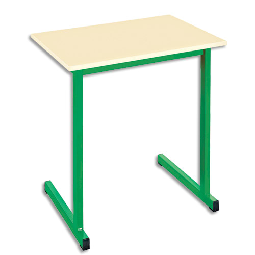 385632_d1-1.jpg SODEMATUB Table scolaire MONOPLACE, hêtre, plateau 70 x 50 cm, hauteur 76 cm, taille 6, Vert – Image 1