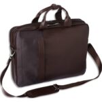 OBERTHUR Sacoche OREGON 2 compartiments, format 17,3'' - Dimensions : 43 x 10 x 33 cm coloris Brun