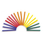O'COLOR Sachet de 25 bâtons de colle couleurs assorties pour pistolet, diamètre 7 mm, longueur 10 cm