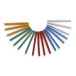 O'COLOR Sachet de 25 bâtons de colle pailletée assortie pour pistolet, diamètre 7 mm, longueur 10 cm