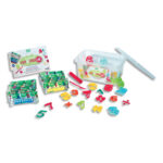 GIOTTO schoolpack 5 x 100g pâte à modeler Das Junior assorties avec moules chiffres et accessoires