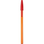 1ER Stylo à bille Orange. Pointe 1.0. Encre Rouge.