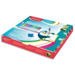 MAPED Schoopack FEAS Marker peps : 168 feutres + chiffonettes + capuchons de rechange. 12 couleurs
