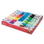 MAPED Schoopack FEAS Marker peps : 168 feutres + chiffonettes + capuchons de rechange. 12 couleurs – Image 2