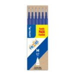 PILOT Set de 6 recharges FriXion Bleu - Pointe moyenne