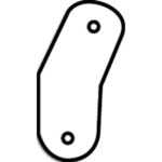 Liaison Izar Noire pour chauffeuse modulaire d'angle - Longueur 20 cm, largeur 7 cm