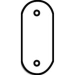 Liaison Izar Noire pour chauffeuse modulaire droite - Longueur 20 cm, largeur 7 cm