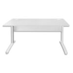 MT INTERNATIONAL Bureau droit pied en L Blanc MT5 - Dimensions : L120 x H73 x P80 cm