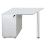 MT INTERNATIONAL Extension pour bureau compact Blanc MT5 - Dimensions : L120 x H73 x P60 cm