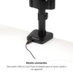 FELLOWES Bras porte-écran Platinum Series triple à pince - Noir 8042601 – Image 4