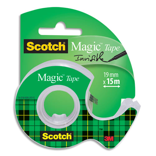 395520_d1.jpg SCOTCH Ruban adhésif Magic invisible 19mm x 15m, sur dévidoir plastique 810 – Image 1
