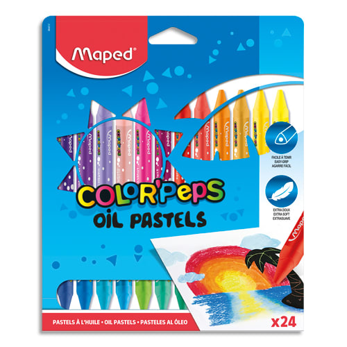 404161_d1-1.jpg MAPED Boîte de 24 pastels à l'huile assortis diamètre 8 mm – Image 1