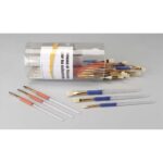 O COLOR Lot de 36 pinceaux et brosses avec grip, 18 pinceaux n°8,10 et 12, 18 brosses n°8,10 et 12, 6