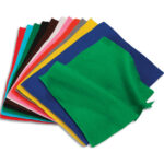 O'COLOR Sachet de 12 coupons de feutrine, format 30x20 cm, couleurs assorties