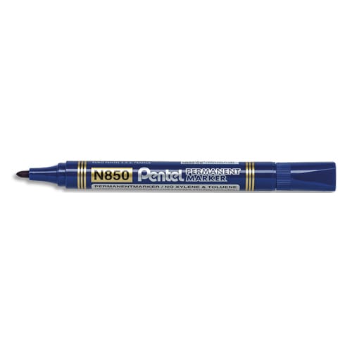 405236_d1.jpg PENTEL Marqueur permanent N850 Pointe ogive, encre indélébile à base alcool. Bleu – Image 1