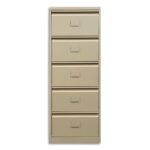 MT INTERNATIONAL Colonne à clapets 5 cases Beige, monobloc en tôle galvanisée L43 x H105 x P31,5 cm