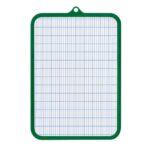 WONDAY Ardoise Blanche en plastique 19 x 26 cm, 1 face unie, 1 face Seyès, effaçable à sec