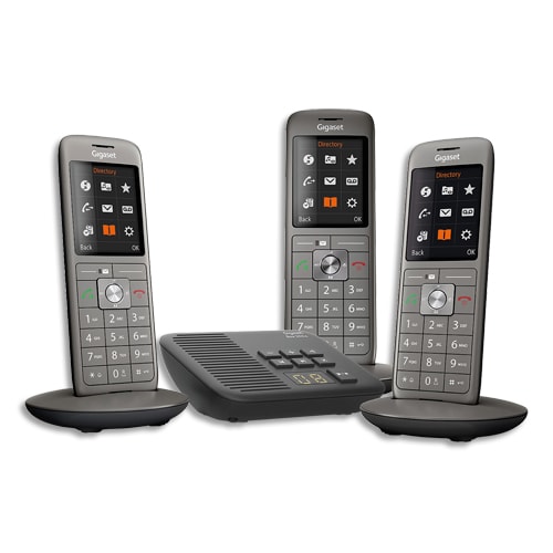 411002_d1-1.jpg GIGASET Téléphone CL660 avec répondeur TRIO Gris L36852-H2824-N111 – Image 1