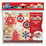 PERLOU Kit d'activité perles à repasser, 1000 perles assorties, 1 plaque, 5 modèles, thèmes Noël