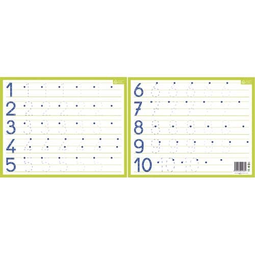 413628_d1-1.jpg CBG Ardoise Blanche effaçable à sec format 21 x 26,5cm, avec les chiffres de 1 à 10 – Image 1