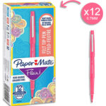 PAPERMATE Stylo feutre Flair Original, pointe M Trait 0,7 mm Rose
