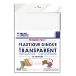 GRAINE CREATIVE Sachet de 30 feuilles de plastique dingue transparent format 26x20cm