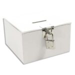 MAILDOR Boîte à trésors en carton Blanc à décorer, 105x105x60mm