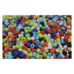 O'COLOR Bocal de 500 perles de rocailles opaques, diamètre 2,5mm, couleurs assorties