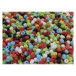 O'COLOR Bocal de 500 perles de rocailles opaques, diamètre 5mm, couleurs assorties