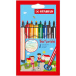 STABILO Etui carton de 8 feutres de coloriage Trio Scribbi