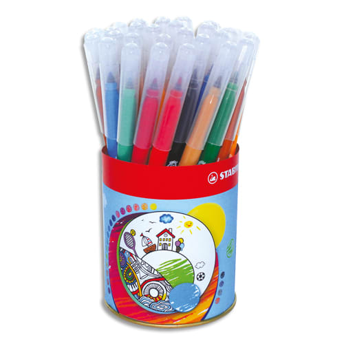 429549_d1-1.jpg STABILO Trio A-Z feutre de coloriage pointe moyenne - Pot métal de 36 feutres - Coloris assortis – Image 1