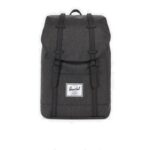 HERSCHEL Sac à dos Retreat 19,5 litres. Poche pour ordinateur 15 pouces. Coloris Noir et bretelles Noires