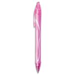 BIC Gel-ocity Quick Dry Stylo-Gel rétractable Pointe Moyenne (0,7 mm) - Rose