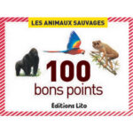 LITO DIFFUSION Boîte de 100 bons points animaux sauvage