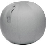 ALBA Ballon Ball Move Up Gris clair, résistant, anti-éclatement, gonflable, poignée de transport, D65 cm