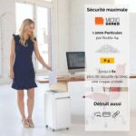 FELLOWES Destructeur micropart LX-Series LX221 Blanc, DIN P-5 - 5050501 – Image 4