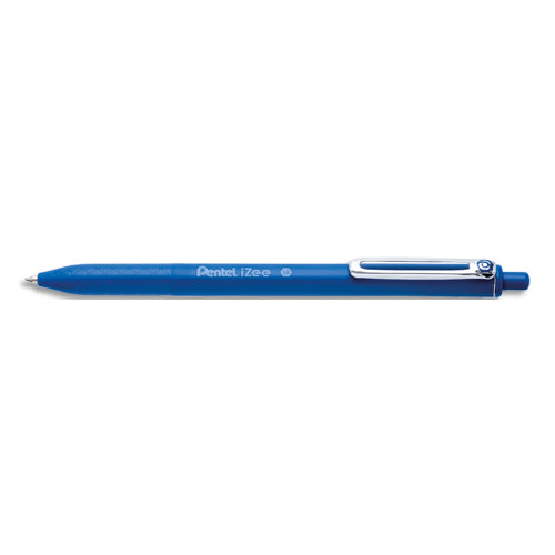 434311_d1.jpg PENTEL Stylo bille iZee rétractable. Pointe 1 mm. Encre rechargeable Bleue – Image 1