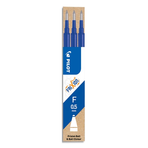 434400_d1.jpg PILOT Set de 3 recharges pour roller FriXion. Pointe fine 0,5 mm. Encre Bleue – Image 1