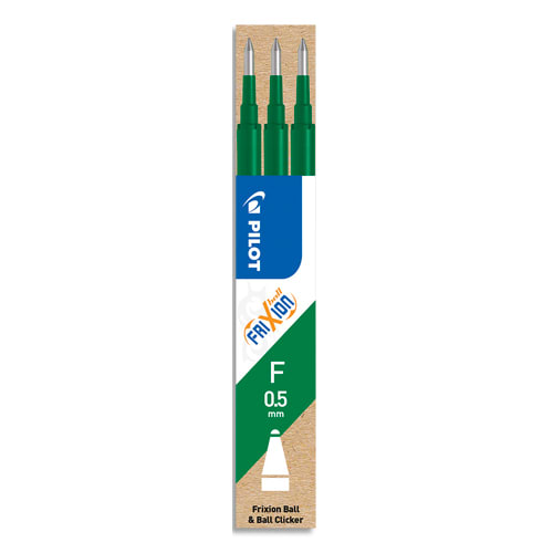 434402_d1.jpg PILOT Set de 3 recharges pour roller FriXion. Pointe fine 0,5 mm. Encre Verte – Image 1