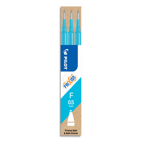 434406_d1.jpg PILOT Set de 3 recharges pour roller FriXion. Pointe fine 0,5 mm. Encre Turquoise – Image 1