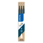 PILOT Set de 3 recharges pour roller FriXion. Pointe fine 0,5 mm. Encre Bleu nuit
