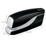 LEITZ Agrafeuse électrique WOW, fonctionnement par pile, capacité 10 feuilles, noir, 434684 – Image 2