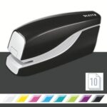 LEITZ Agrafeuse électrique WOW, fonctionnement par pile, capacité 10 feuilles, noir, 434684 – Image 4